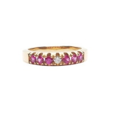 ANILLO DE ORO ROSA Y DIAMANTE