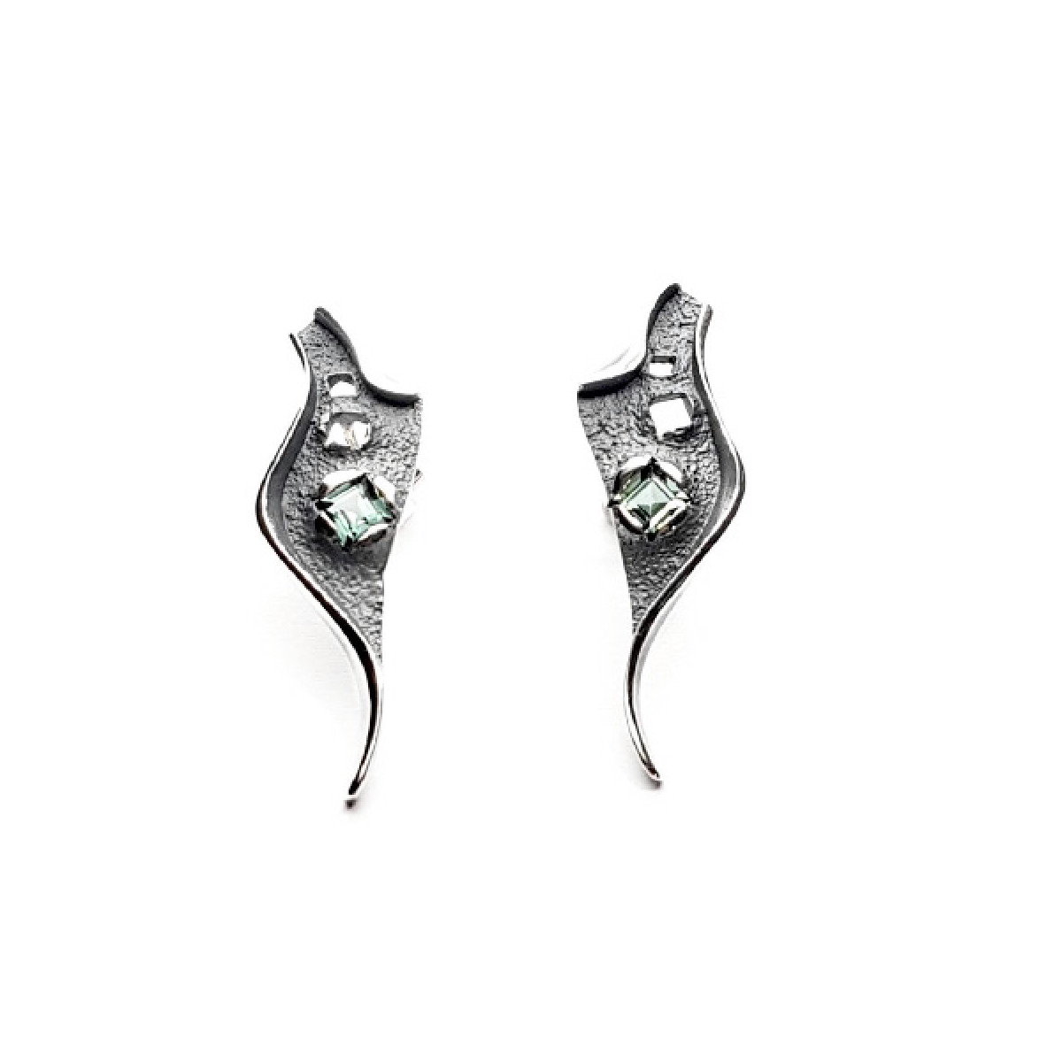 Pendientes de plata con turmalinas