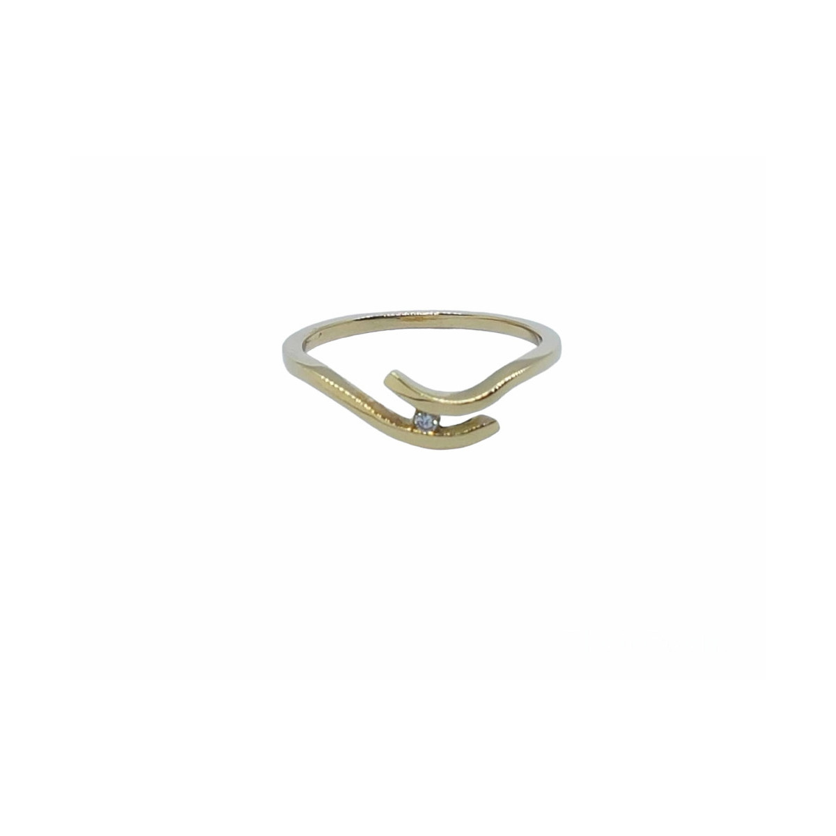 Anillo de oro amarillo y Diamante